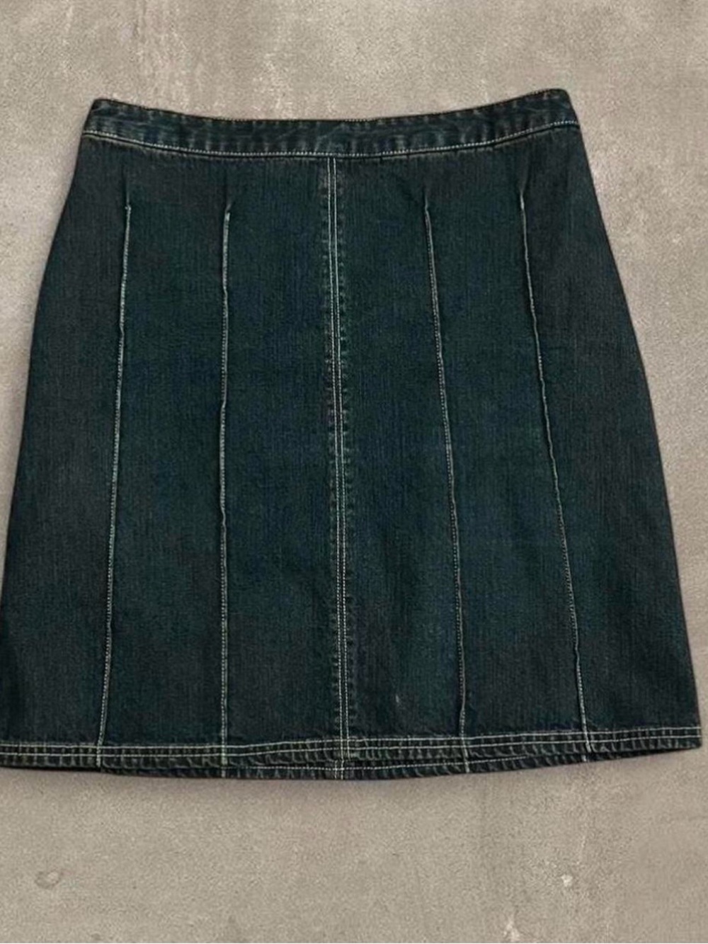 Y2K Mossimo Dark Blue Paneled Denim Mini Skirt